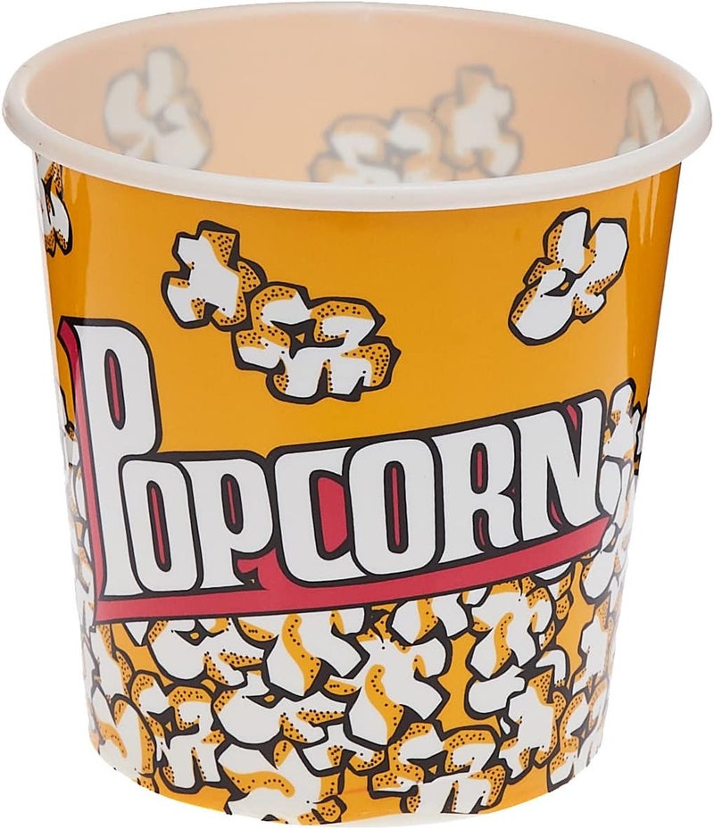 Koopman BigBuy Party Popcorn Bucket – 2.8 Liters | Large Cinema-Style Popcorn Tub for Parties, Movie Nights & Events | Durable Polypropylene, Yellow (18 × 17.5 cm) - Image 1